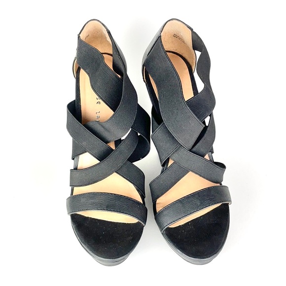 CHINESE LAUNDRY | Black Strappy Platform Wedge Heels 🖤 - Picture 7 of 7